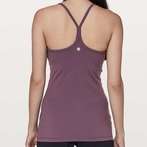 Lululemon Power Y Fitted Strappy Tank Top Bordeaux Drama Purple Women’s 4